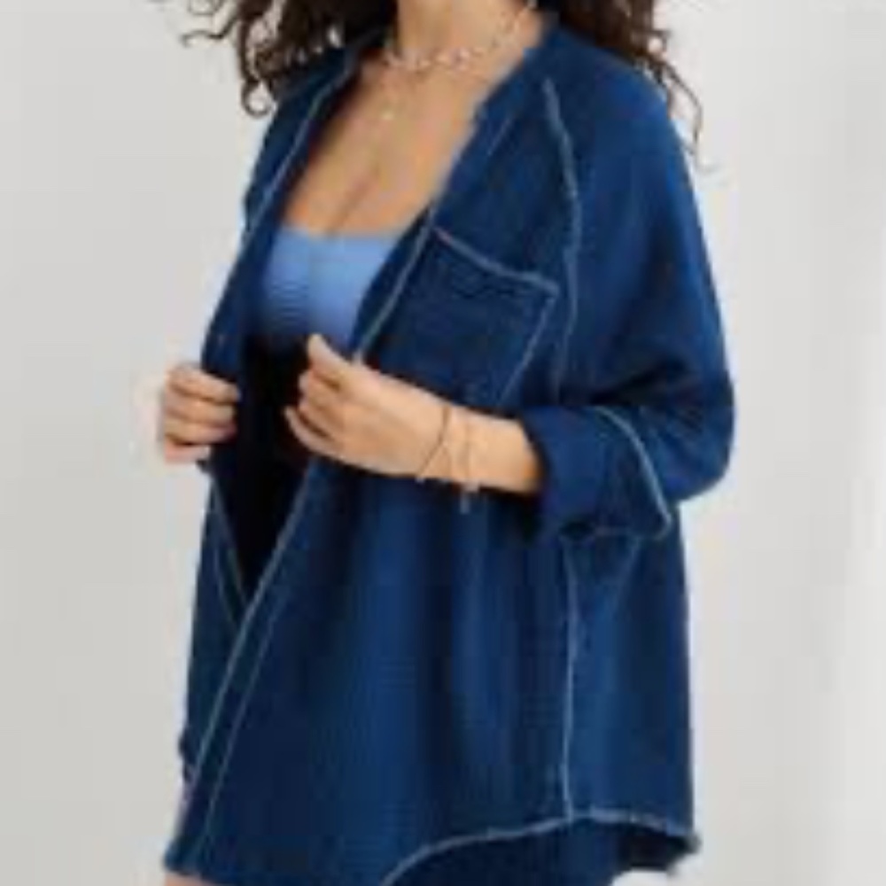 Aerie Pool to Party Cover Up * 100% Cotton Gauze Shirt * XS